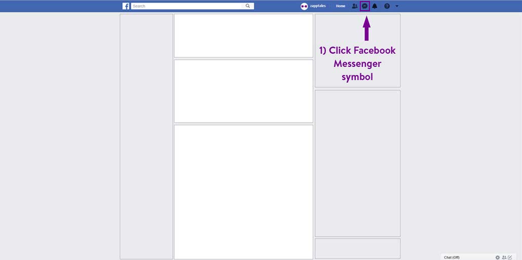 Facebook How to restore deleted messages step 1 on desktop